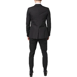 Black Cotton TAORMINA Formal 2 Piece Suit