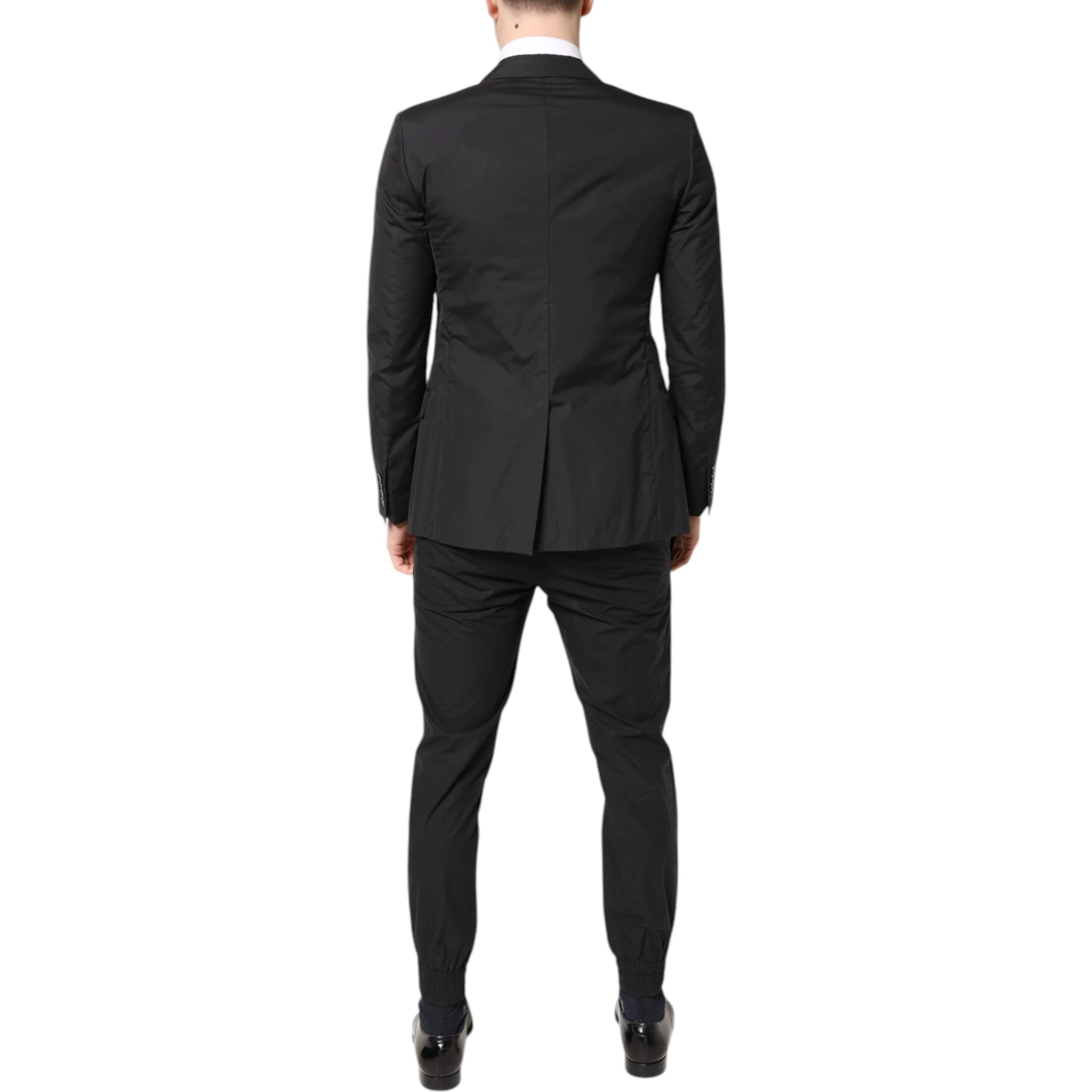 Black Cotton TAORMINA Formal 2 Piece Suit