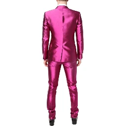 Pink SICILIA Double Breasted 3 Piece Suit