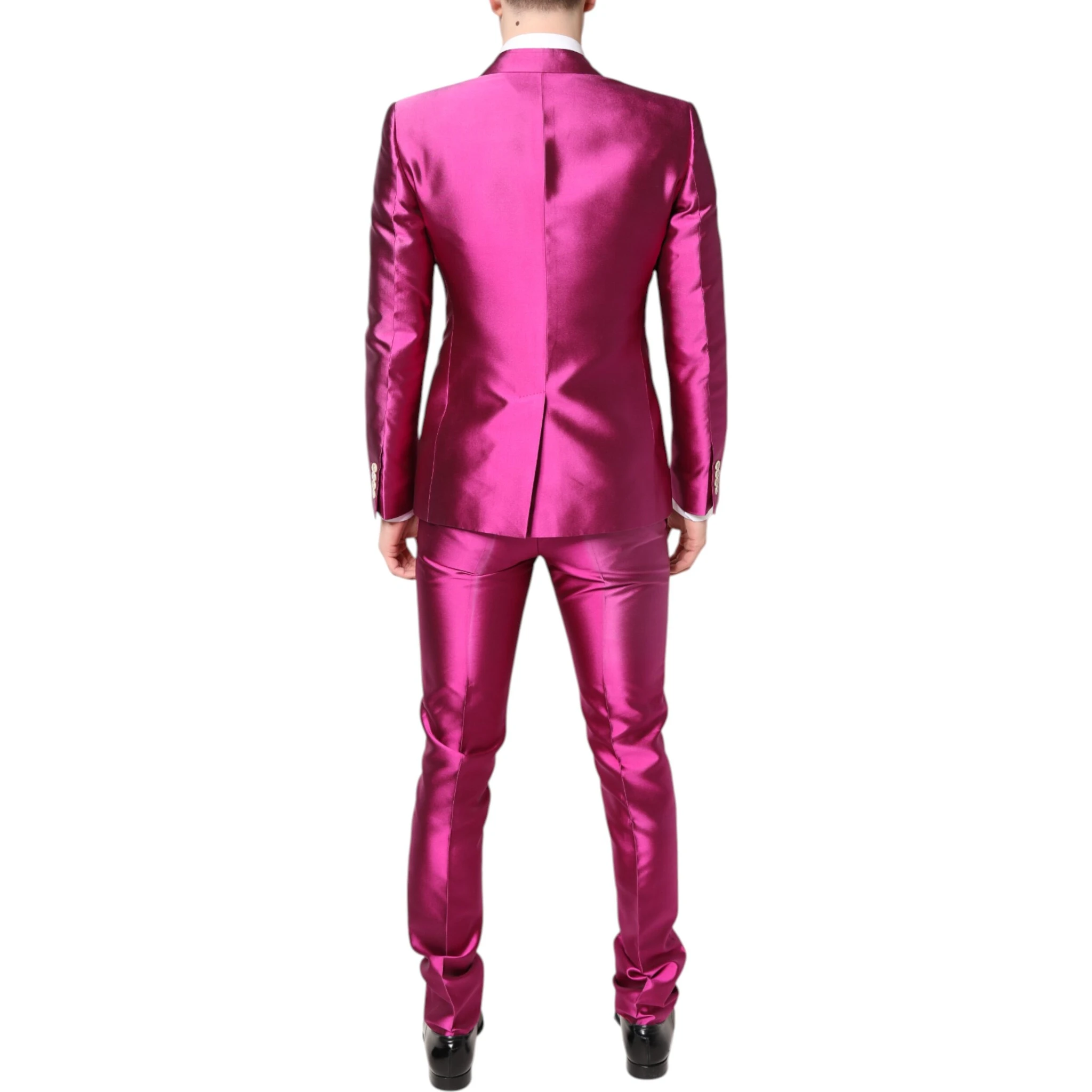 Pink SICILIA Double Breasted 3 Piece Suit