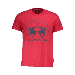 Red Cotton Men T-Shirt