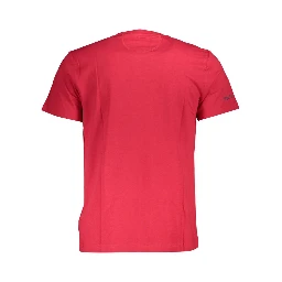 Red Cotton Men T-Shirt