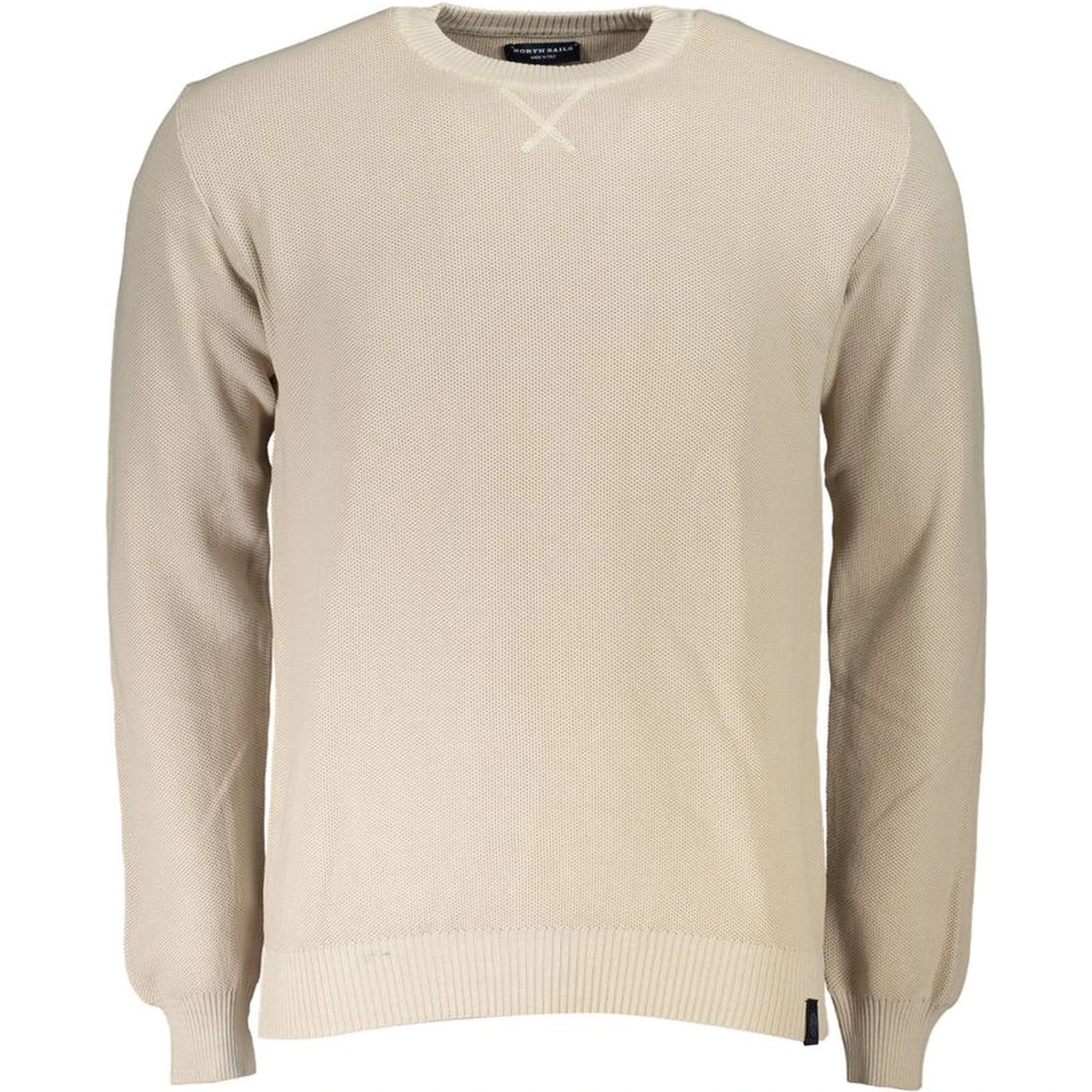 Beige Cotton Men Sweater In Neutral