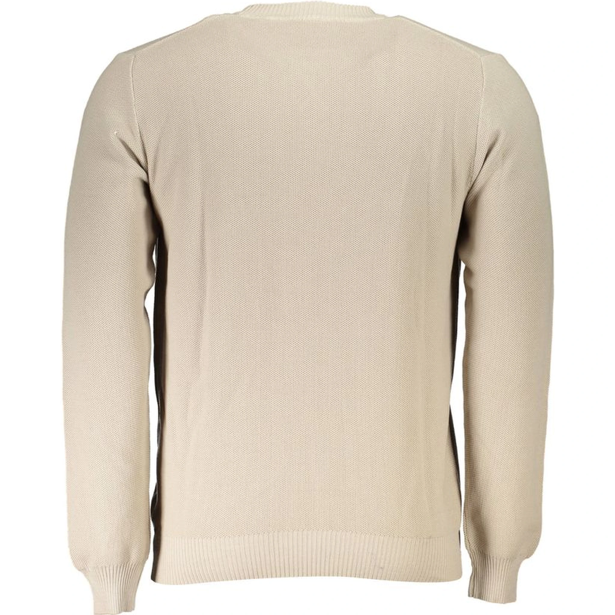 Beige Cotton Men Sweater In Neutral