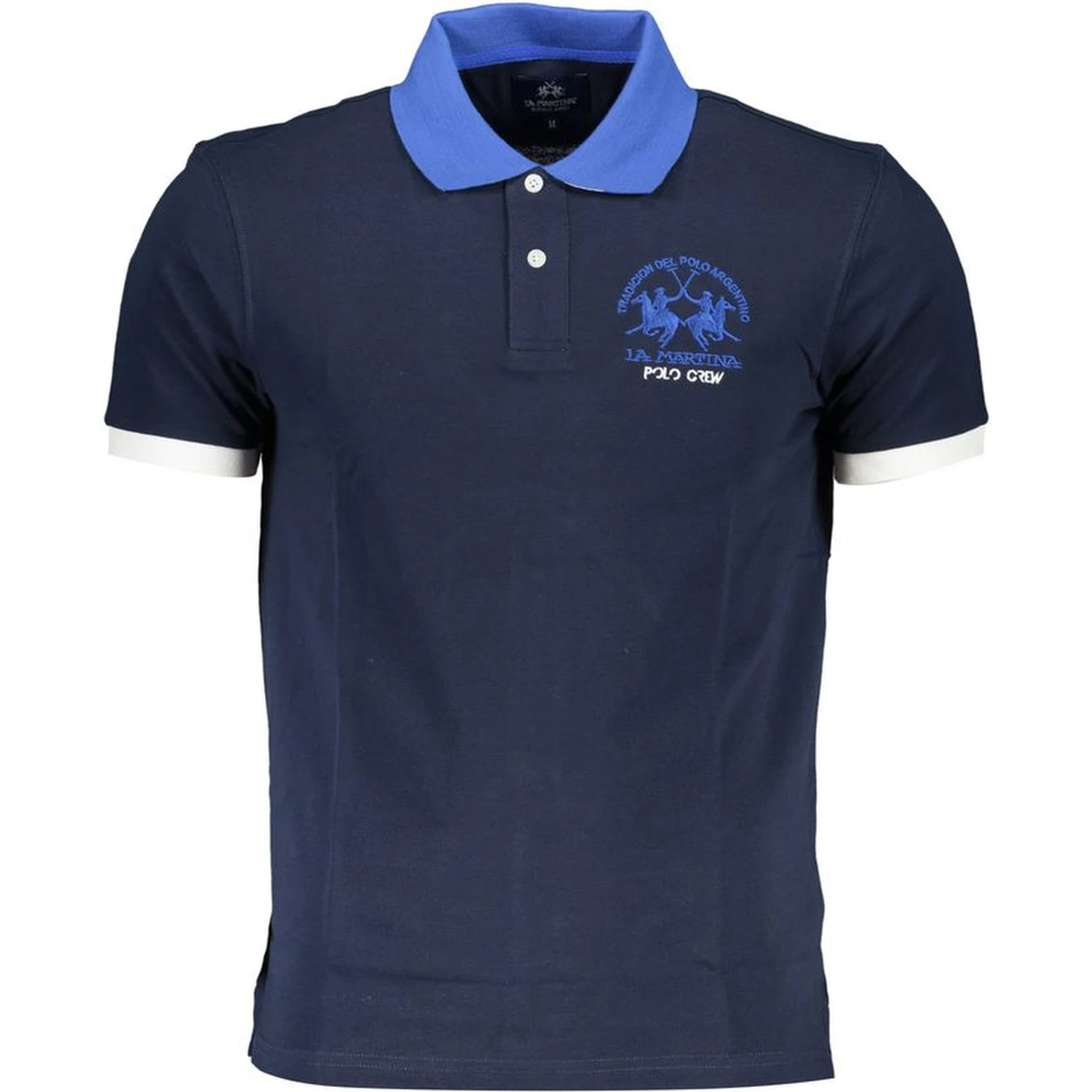 Blue Cotton Mens Polo Shirt