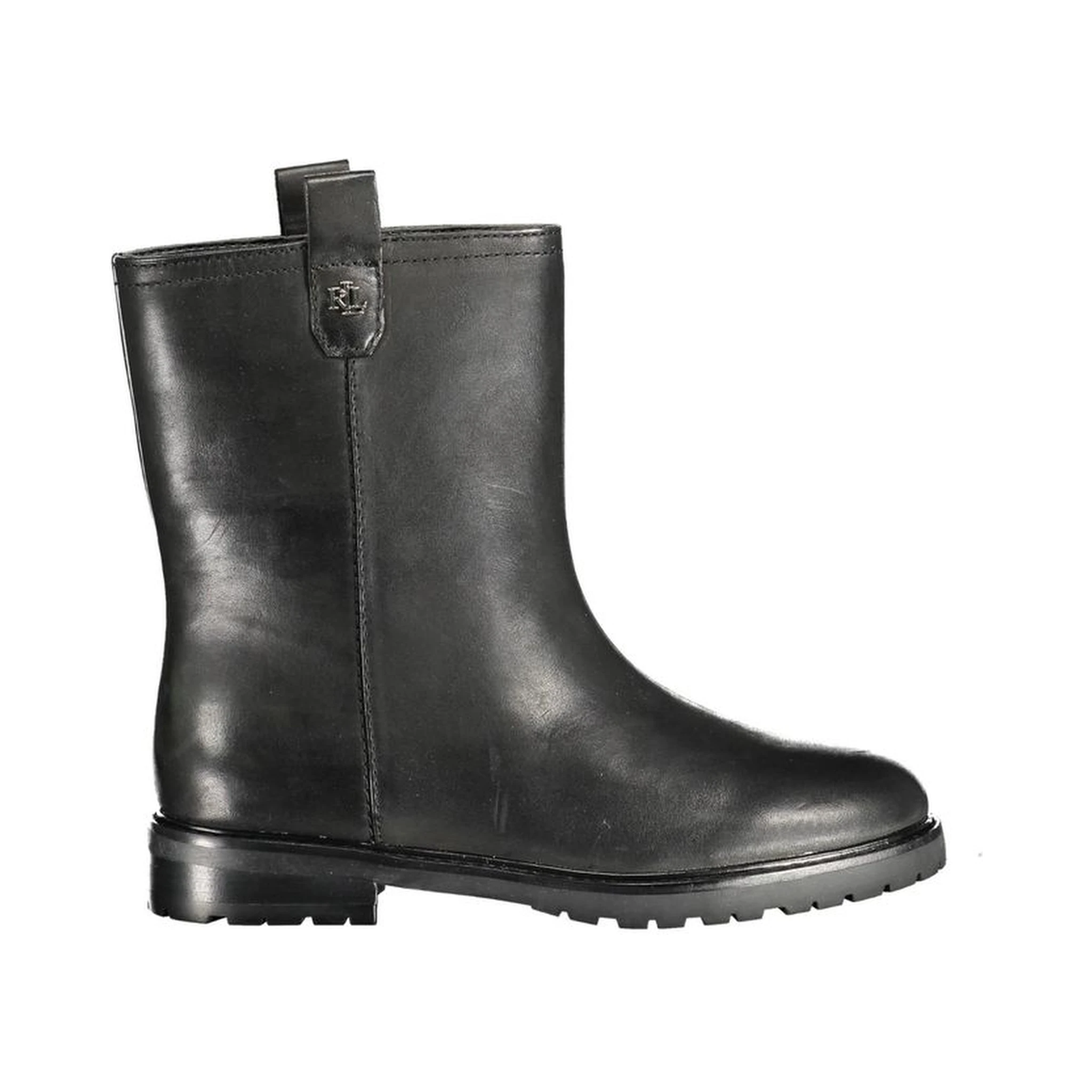 Black Leather Women Boot