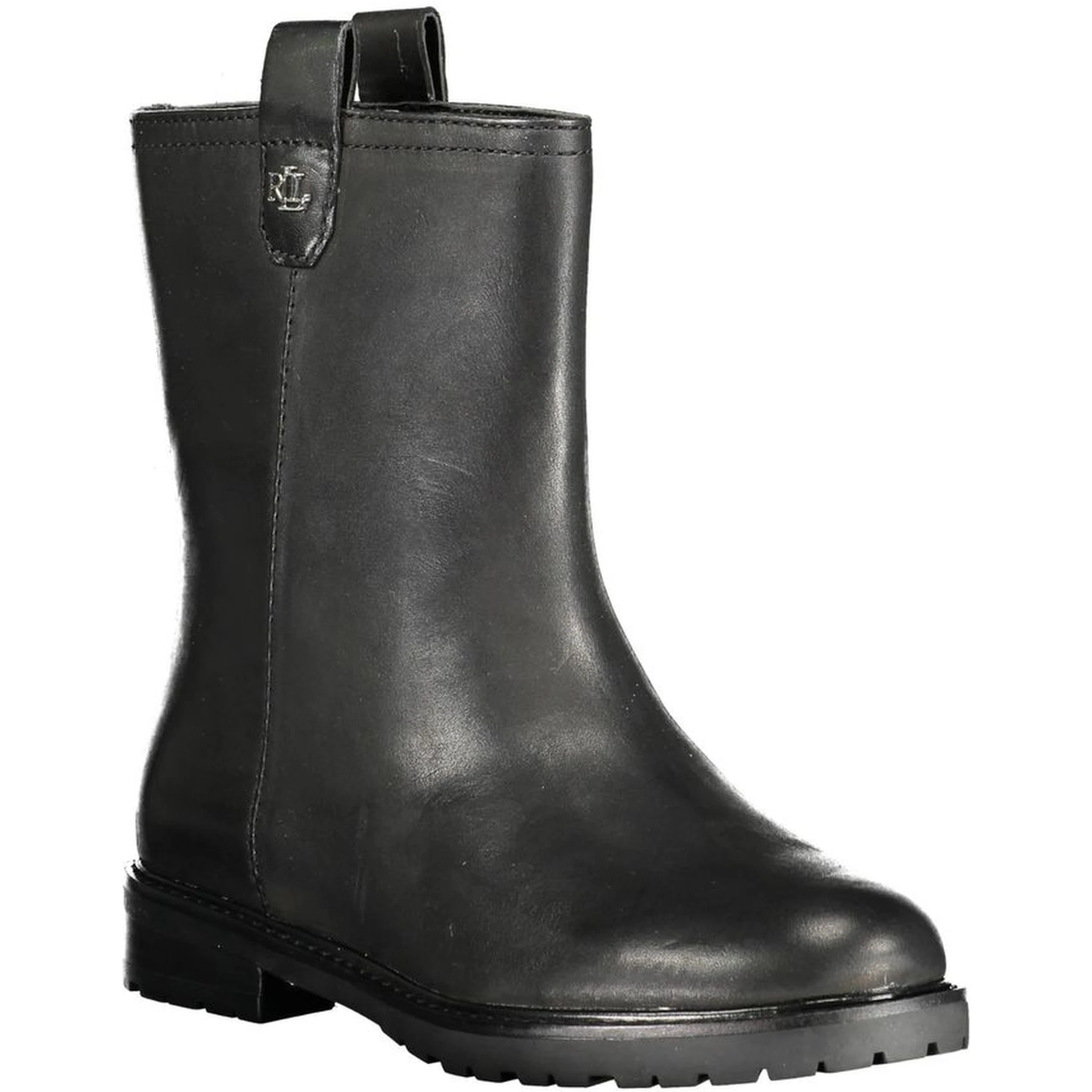 Black Leather Women Boot