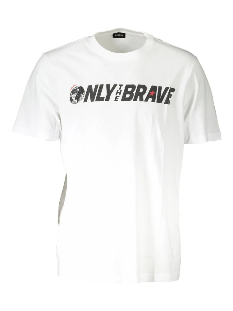 White Cotton Men T-Shirt