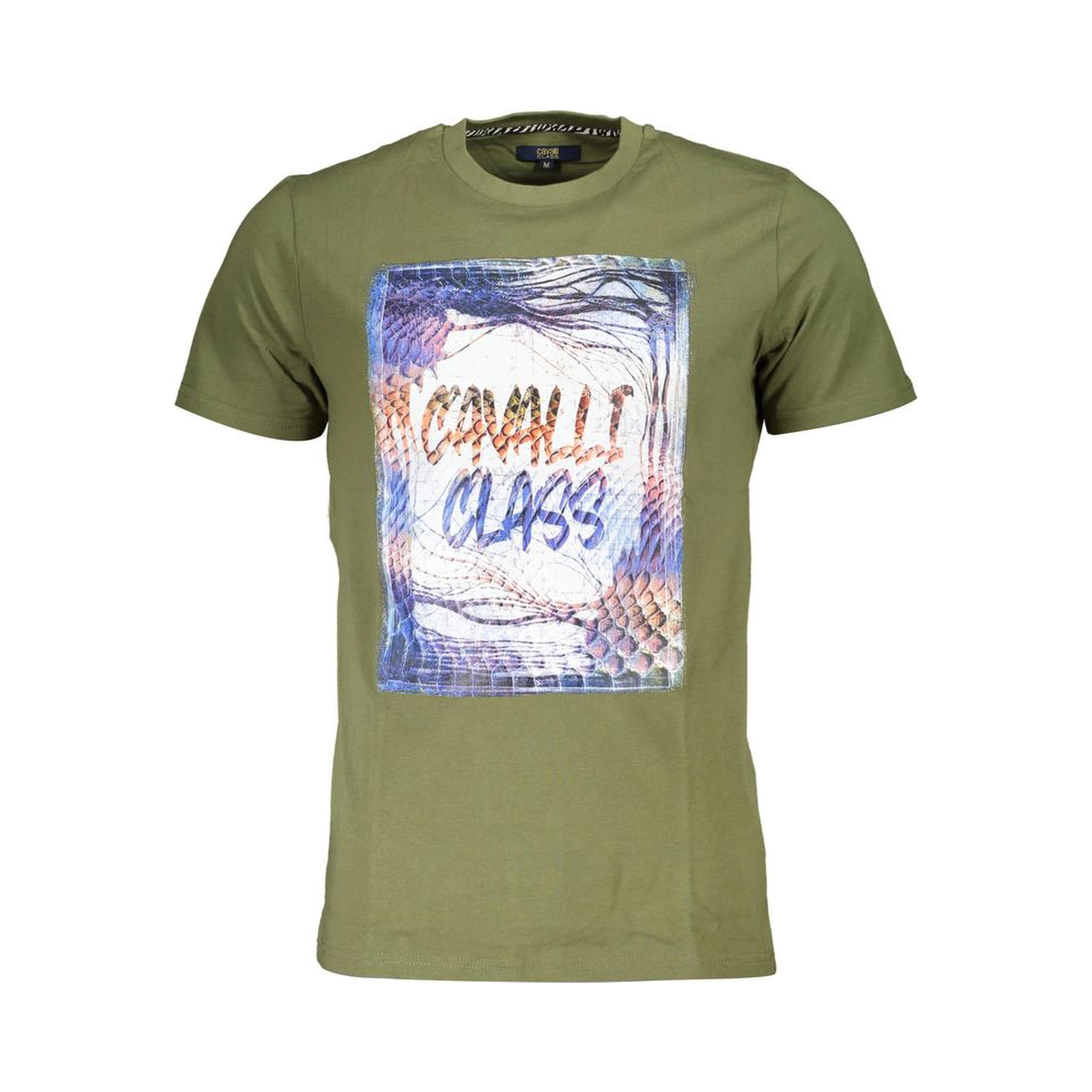 Green Cotton Men T-Shirt