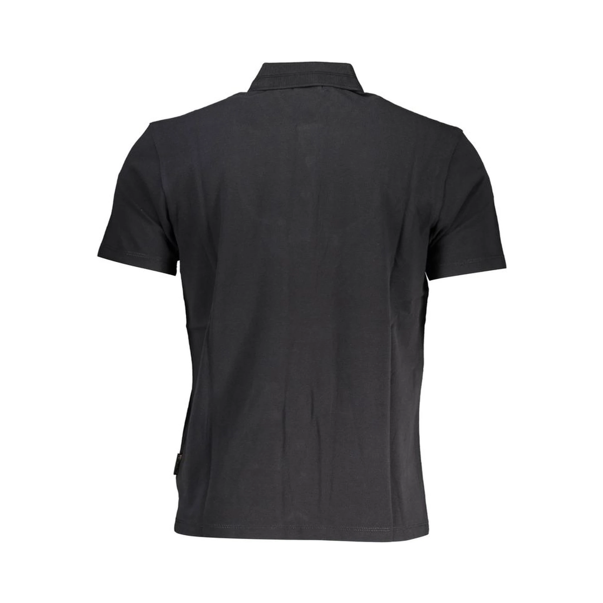 Black Cotton Men Polo Shirt