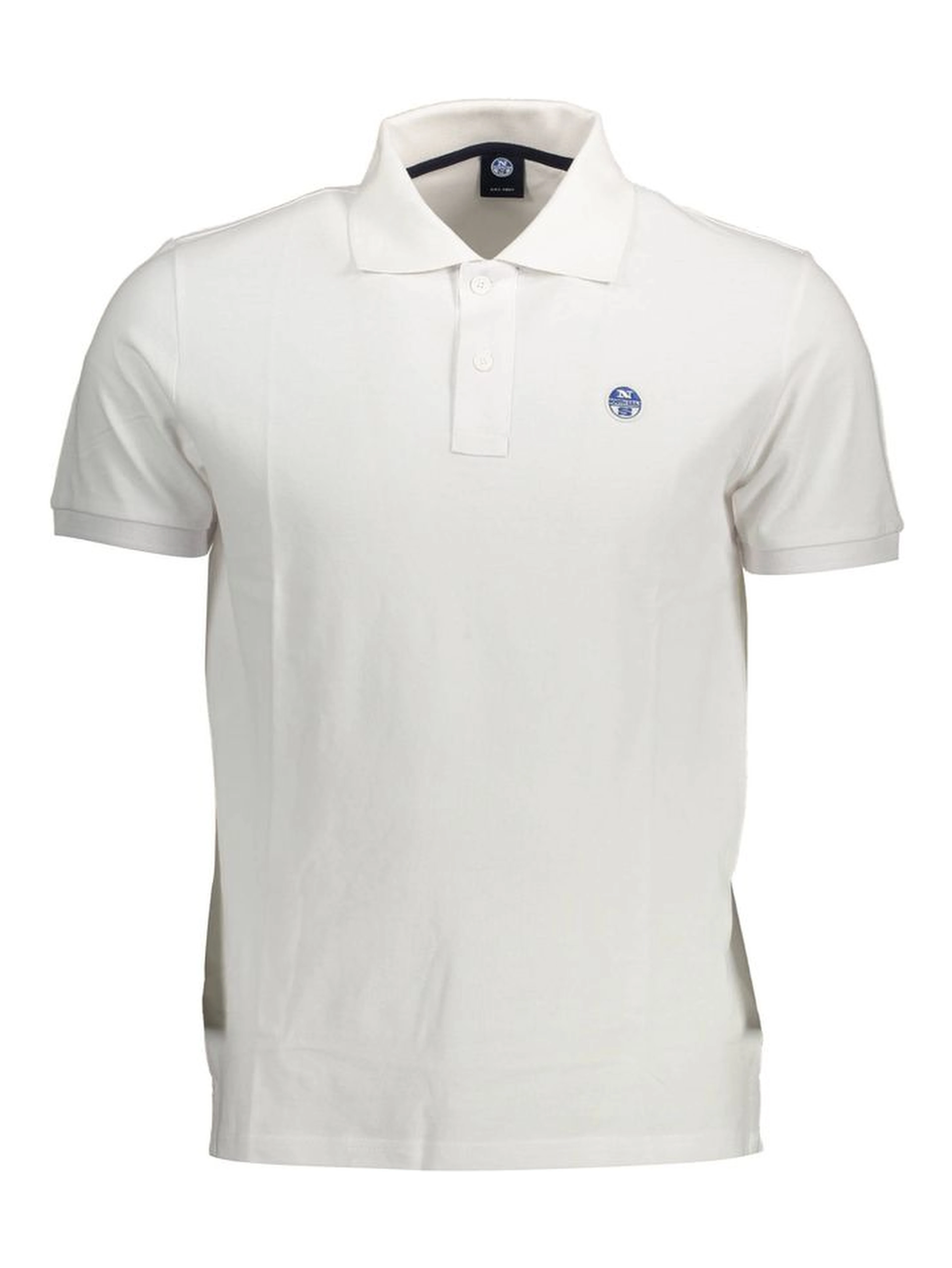 White Cotton Men Polo Shirt