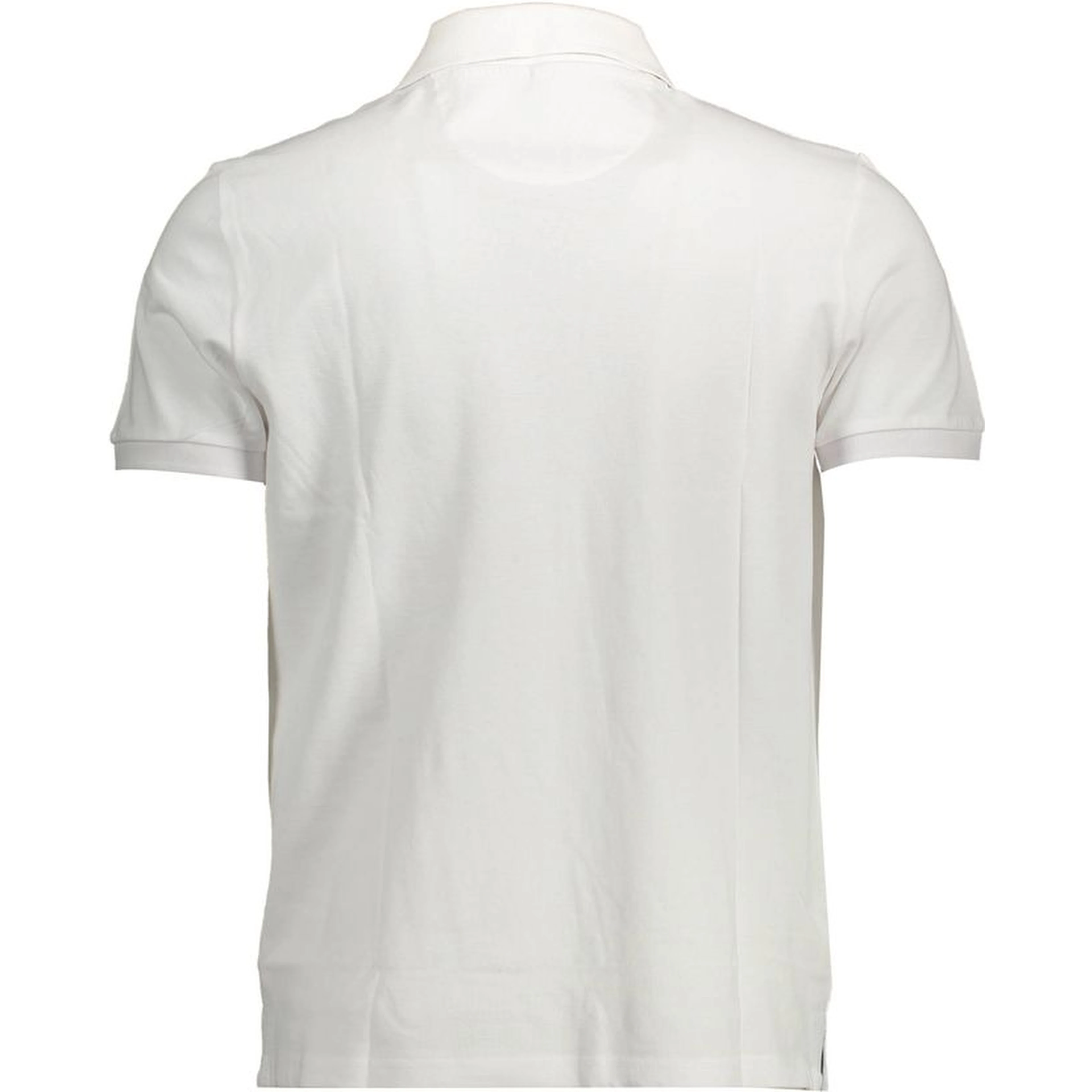 White Cotton Men Polo Shirt