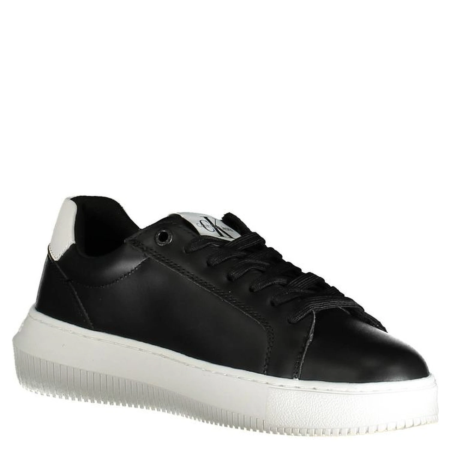 Logo-print Leather Sneakers In Black