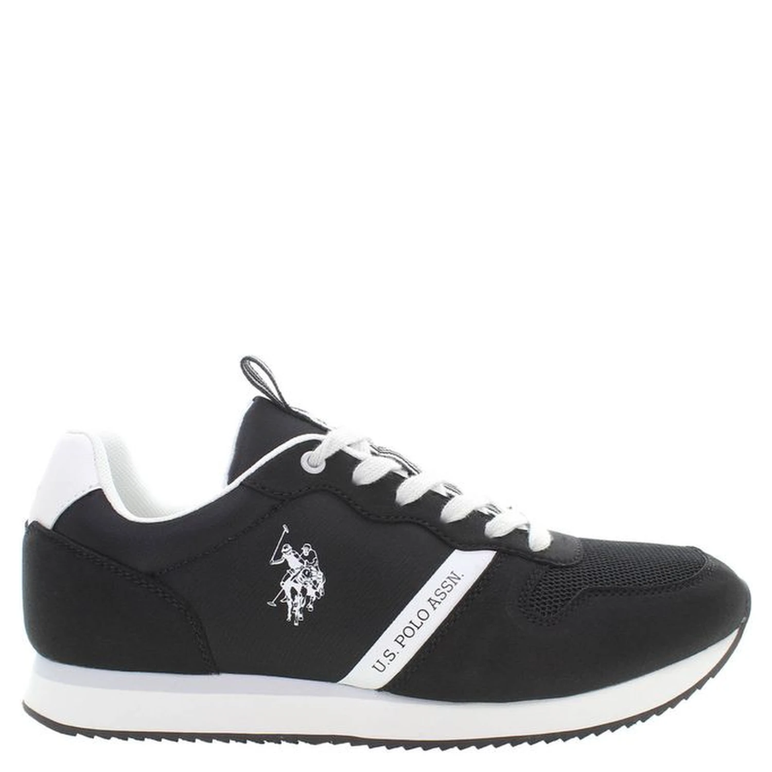Black Polyester Men Sneaker