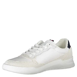 White Polyester Men Sneaker