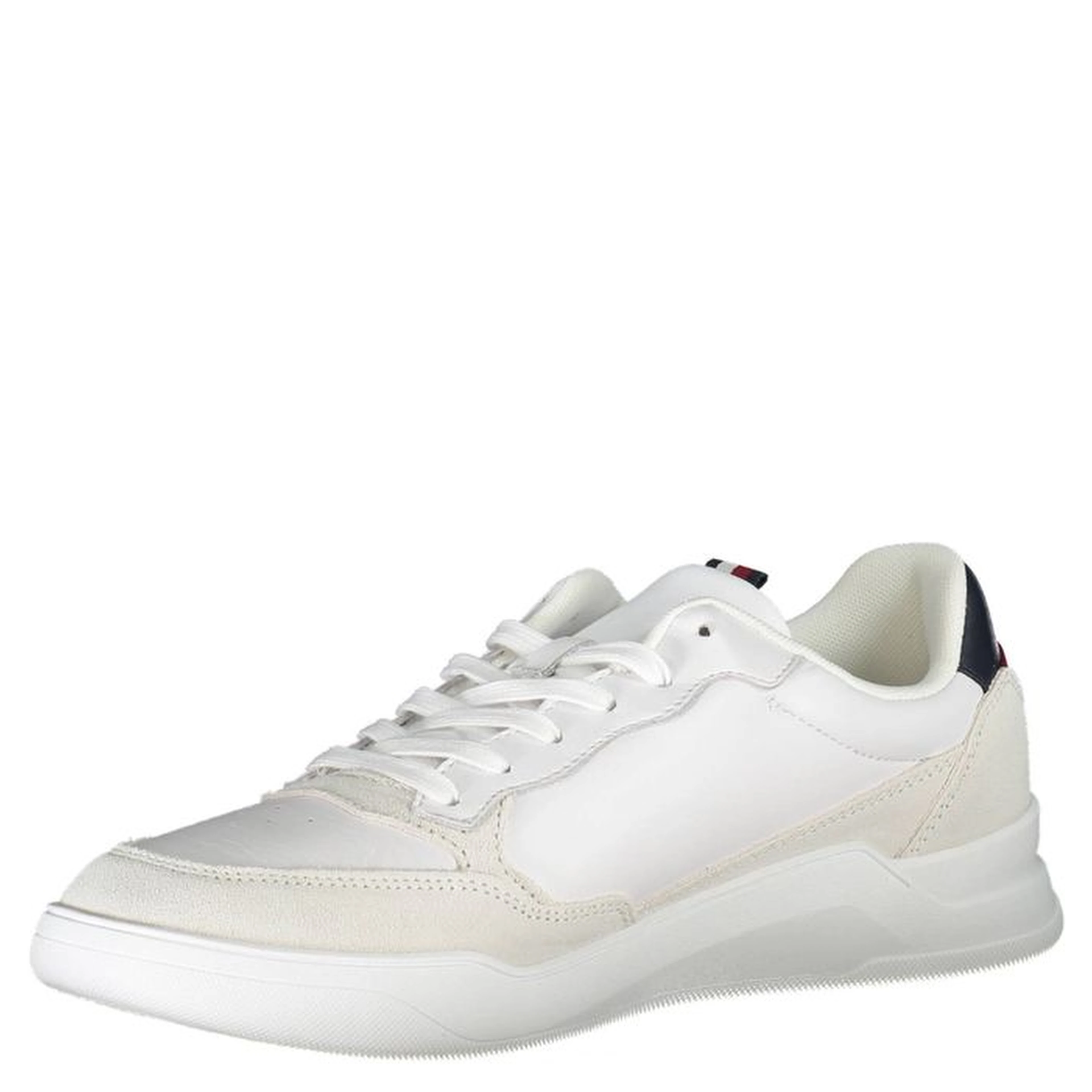 White Polyester Men Sneaker