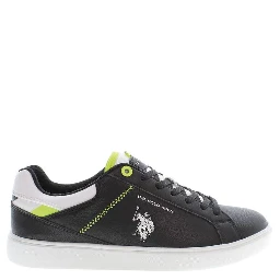Black Polyester Men Sneaker