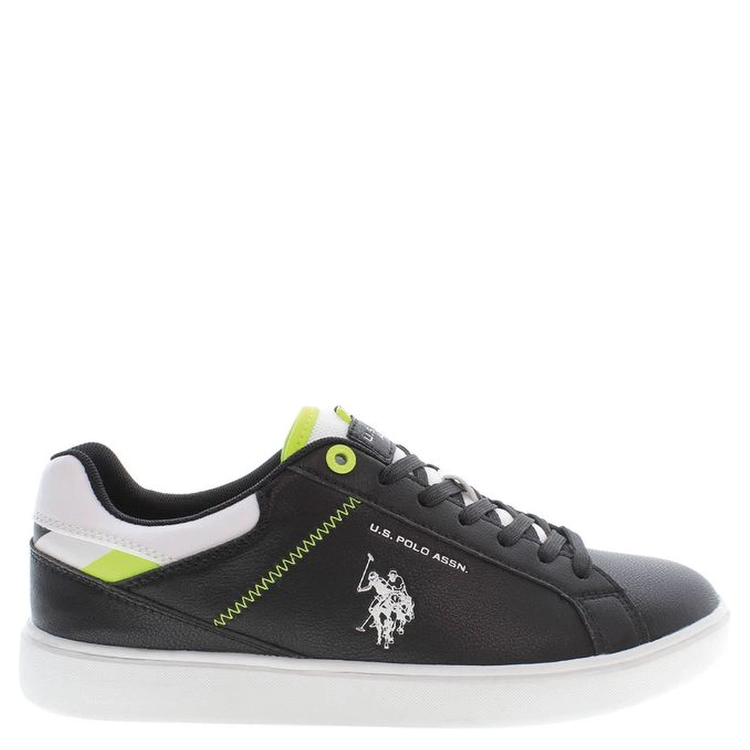 Black Polyester Men Sneaker