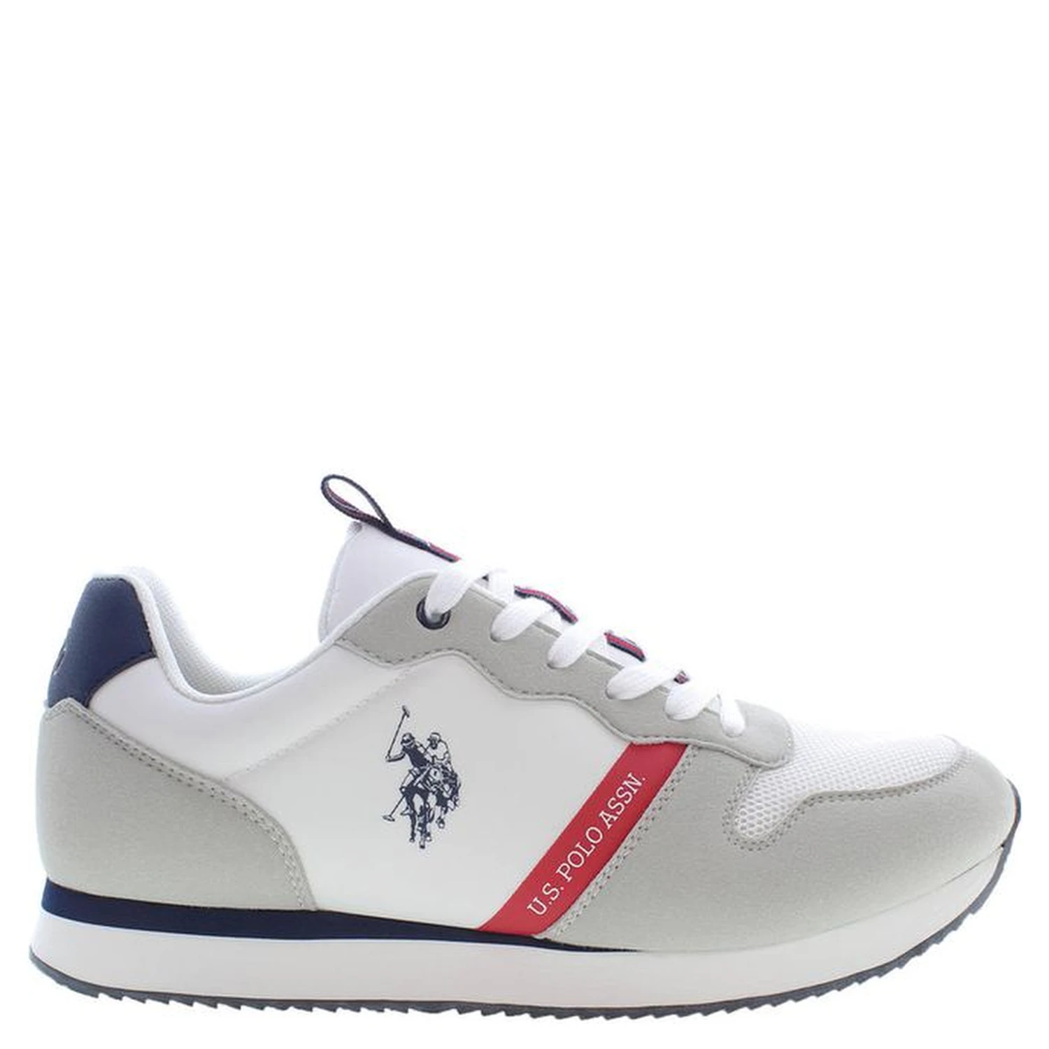 White Polyester Men Sneaker