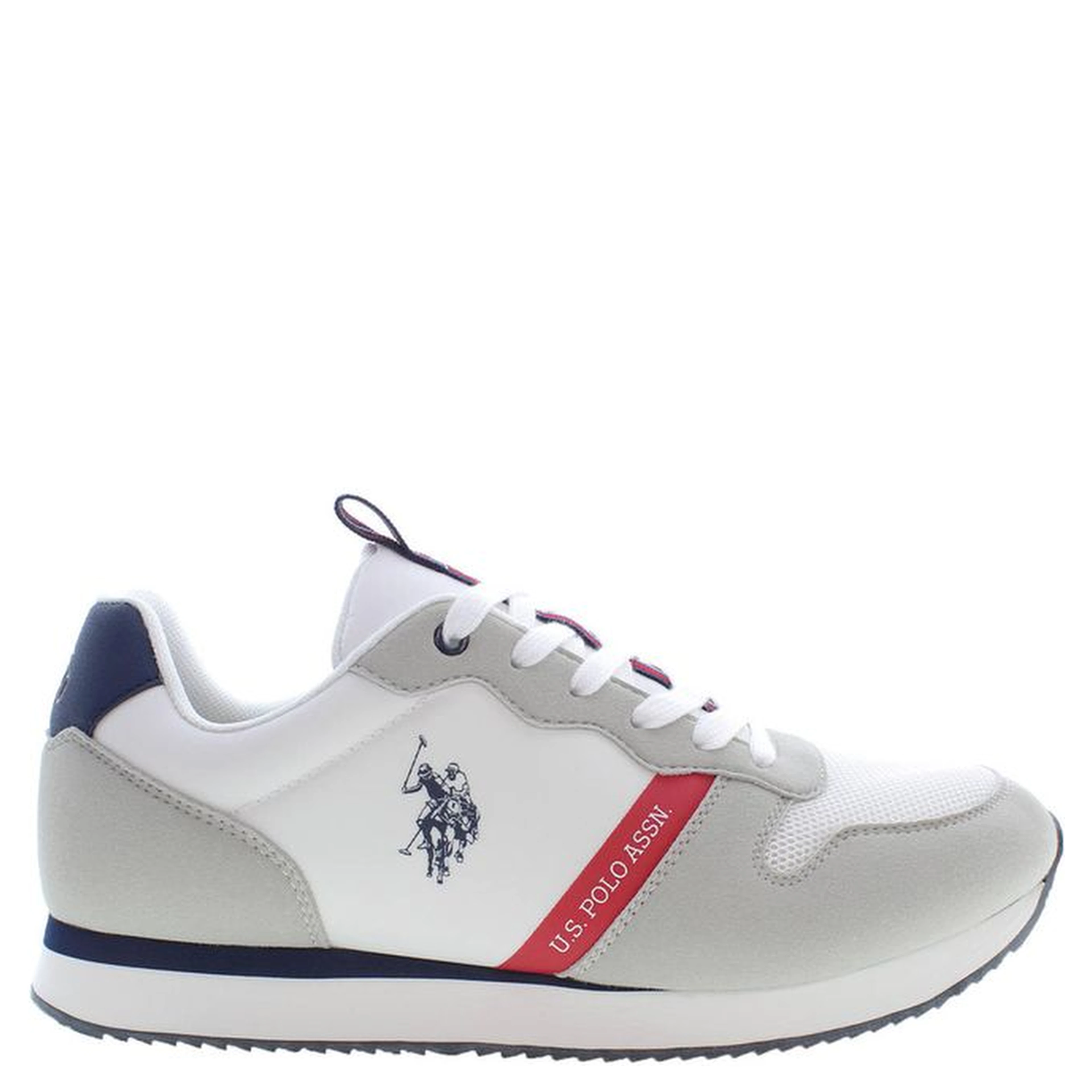 White Polyester Men Sneaker