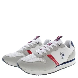White Polyester Men Sneaker