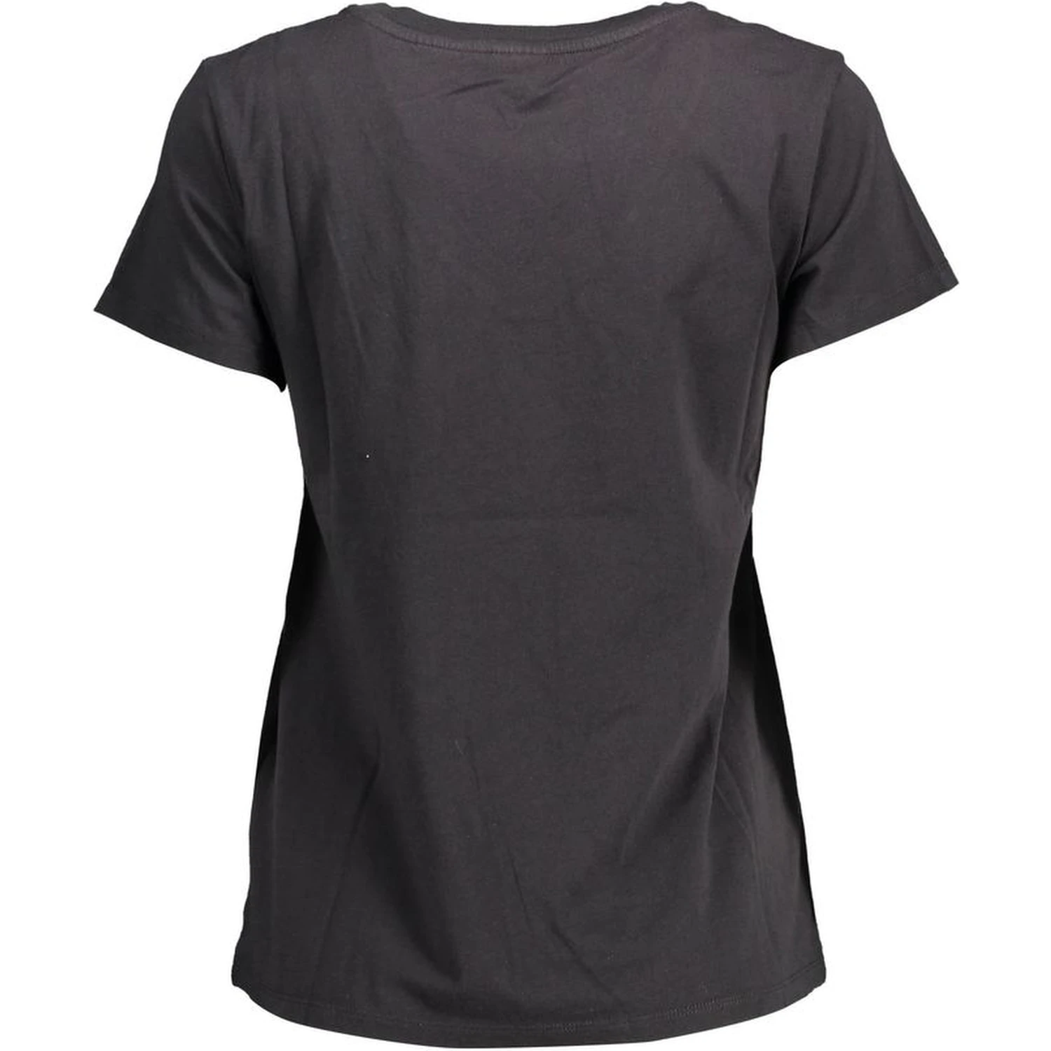 Black Cotton Women T-Shirt