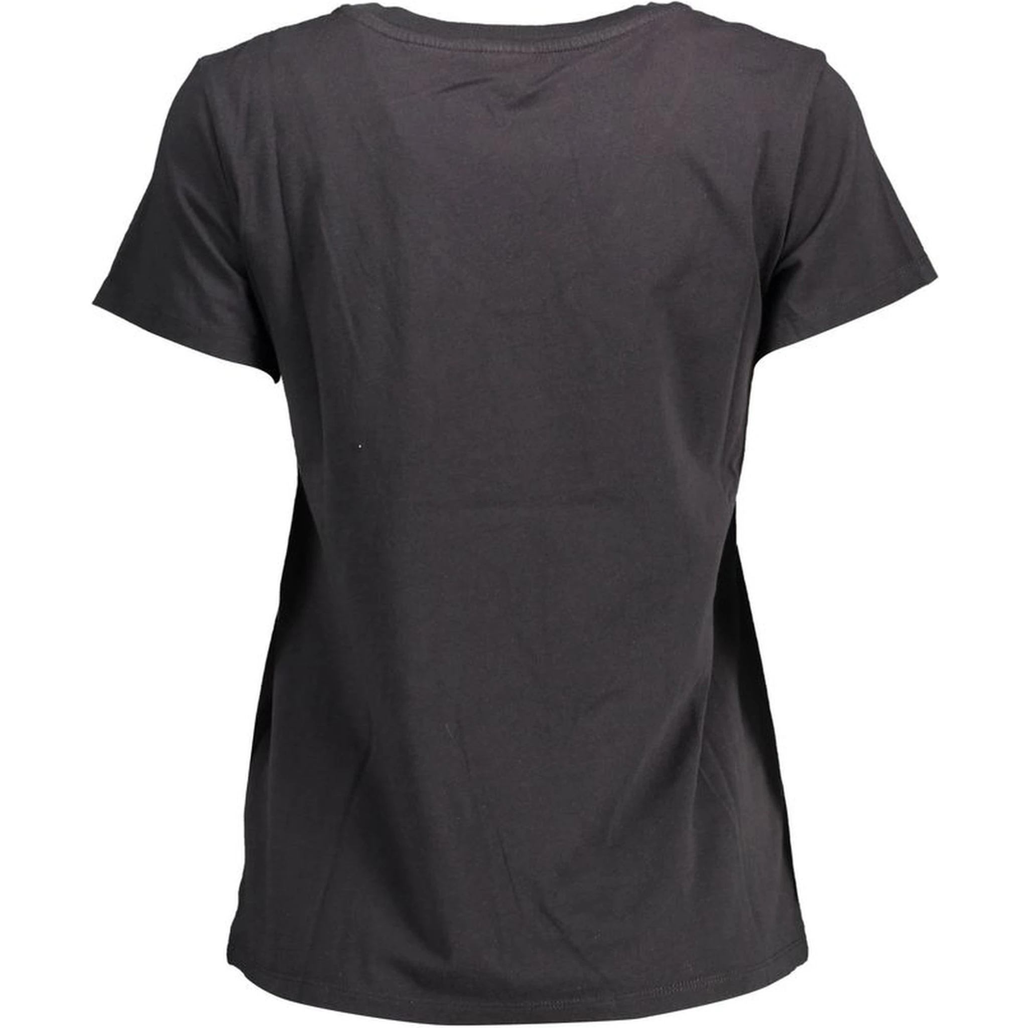 Black Cotton Women T-Shirt