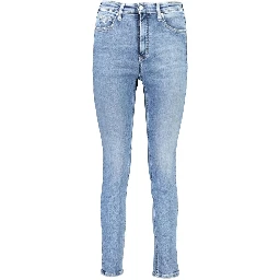 Blue Cotton Women Jeans