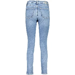 Blue Cotton Women Jeans