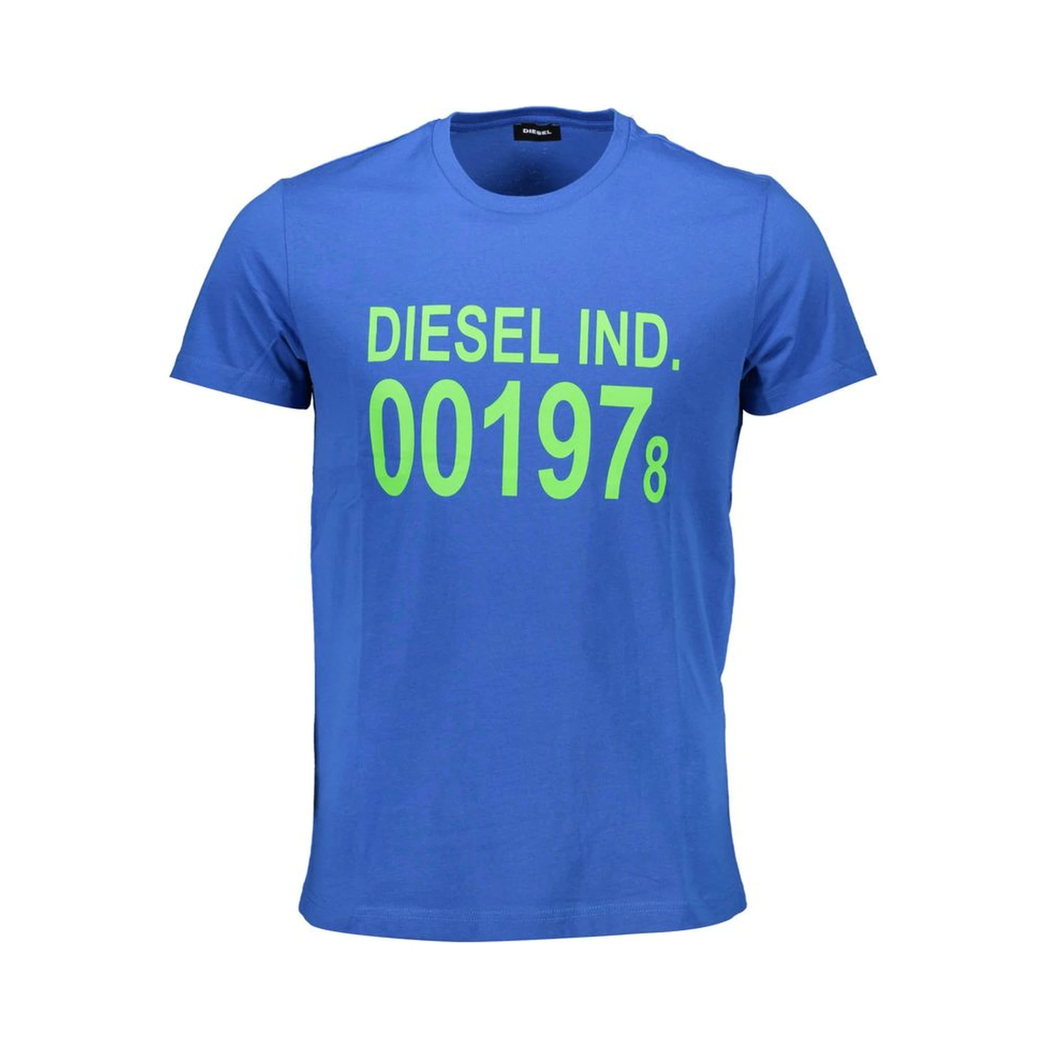 Blue Cotton Men T-Shirt