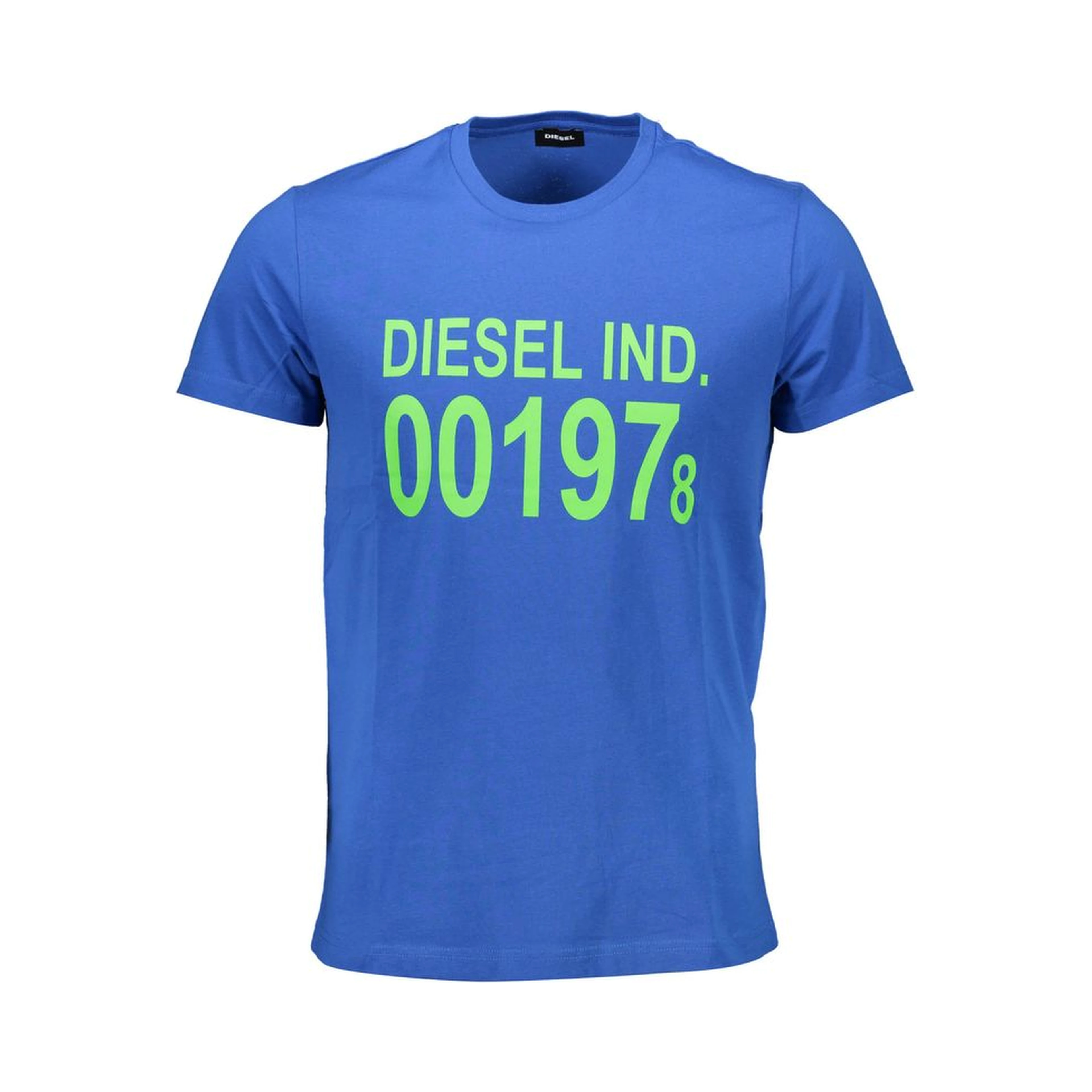 Blue Cotton Men T-Shirt
