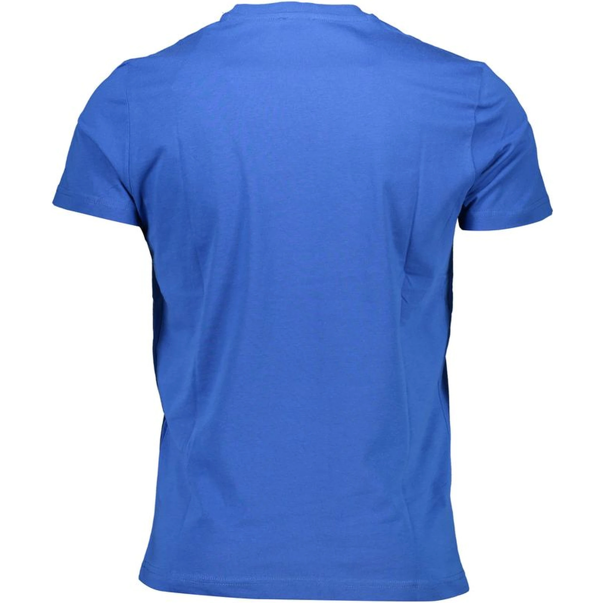 Blue Cotton Men T-Shirt