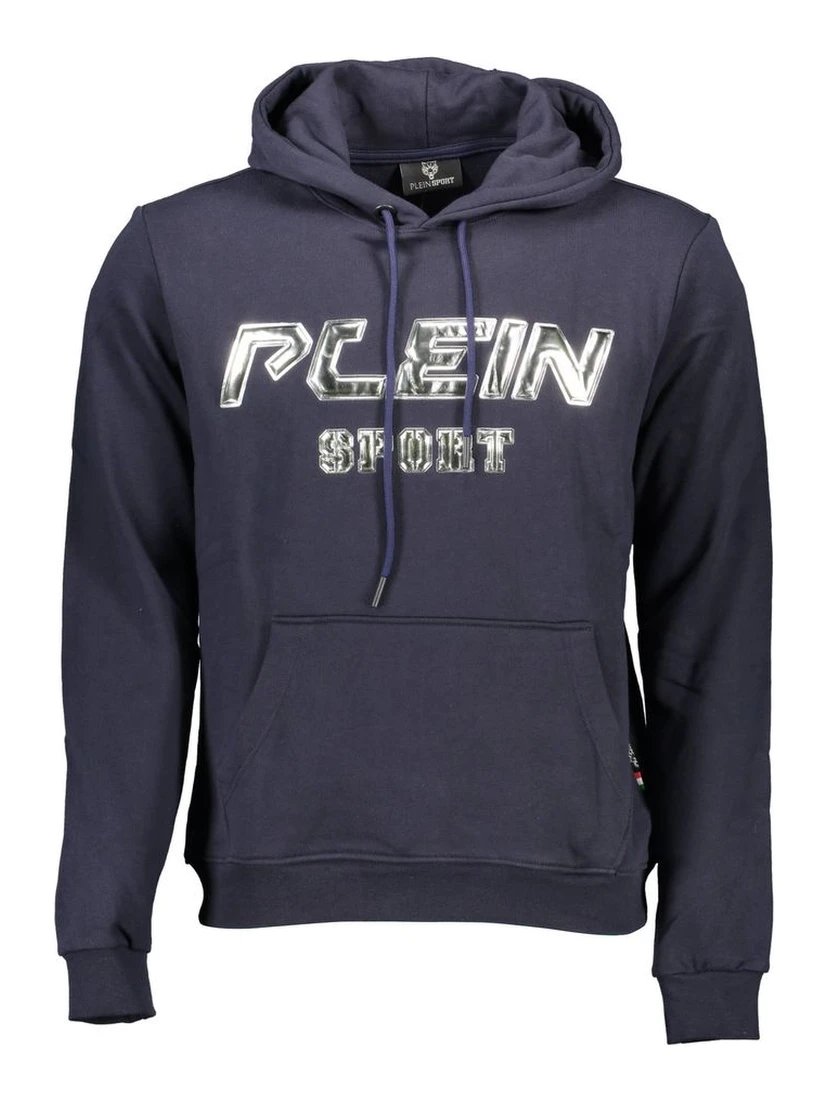 Blue Cotton Men Sweater