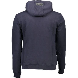 Blue Cotton Men Sweater