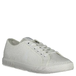 White Polyester Men Sneaker
