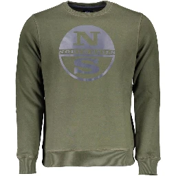 Green Cotton Men Sweater