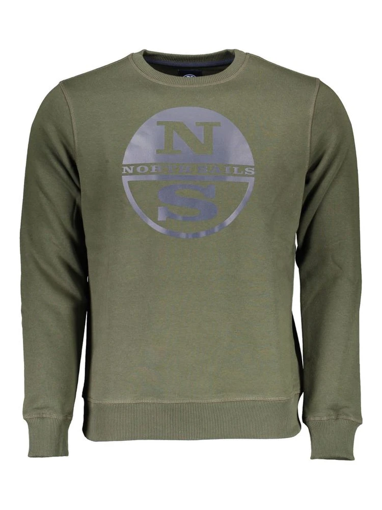 Green Cotton Men Sweater