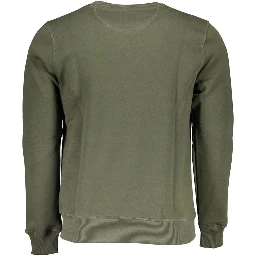 Green Cotton Men Sweater