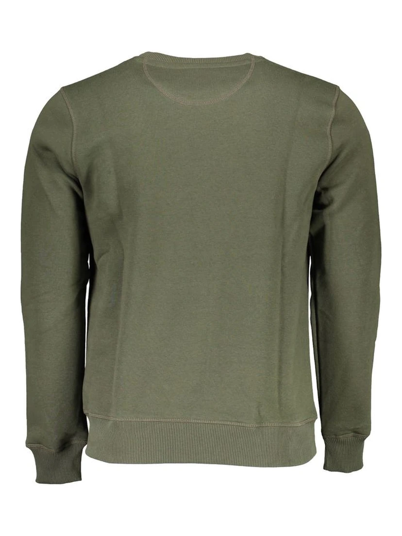 Green Cotton Men Sweater