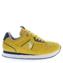 Yellow Polyester Men Sneaker
