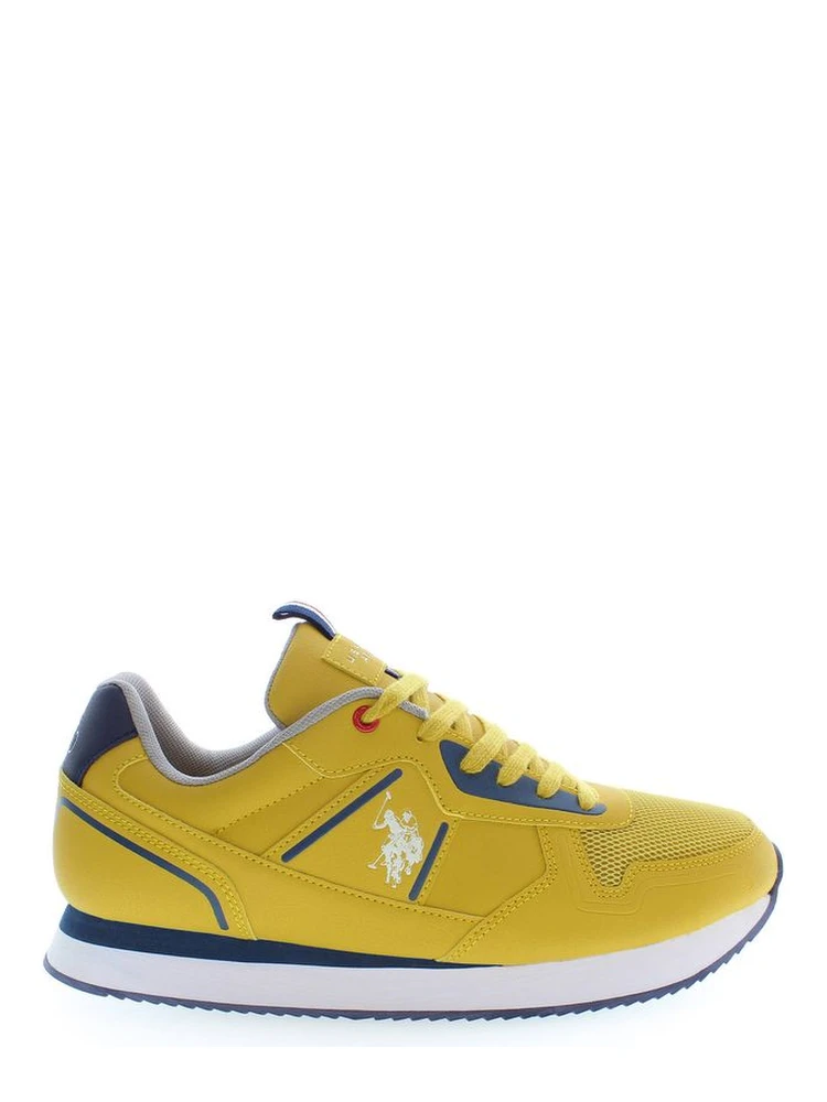 Yellow Polyester Men Sneaker