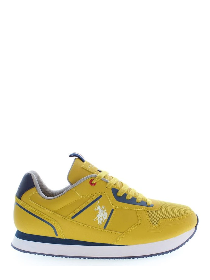 Yellow Polyester Men Sneaker