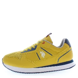 Yellow Polyester Men Sneaker