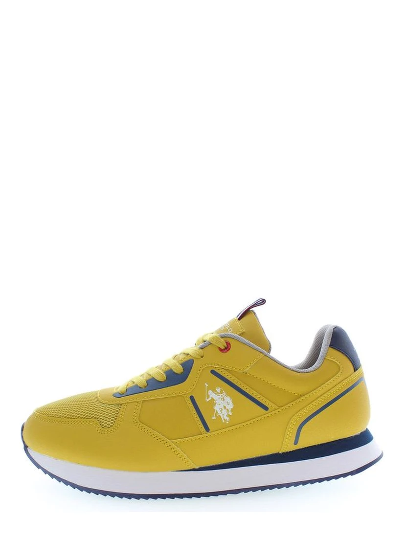 Yellow Polyester Men Sneaker