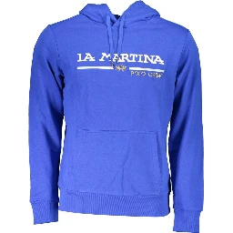 Blue Cotton Men Sweater