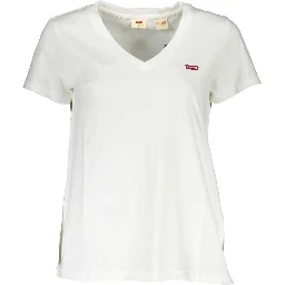 White Cotton Women T-Shirt