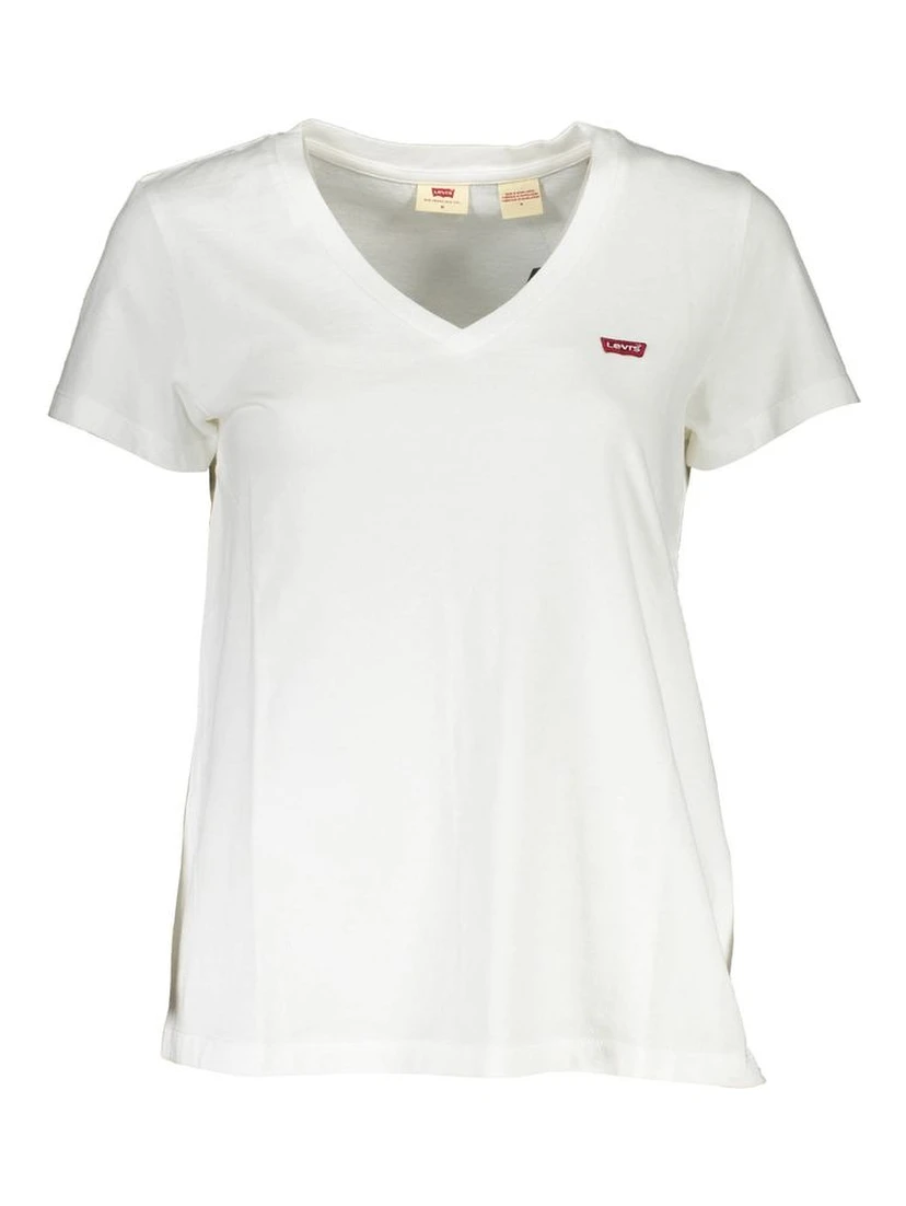 White Cotton Women T-Shirt