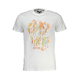 White Cotton Men T-Shirt