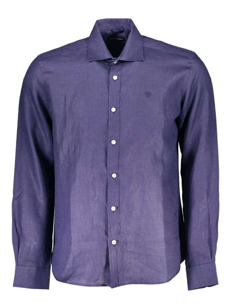 Blue Linen Men Shirt
