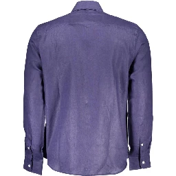 Blue Linen Men Shirt